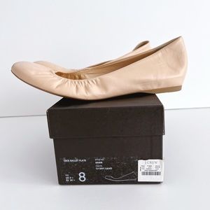 NIB J Crew Nude Cece Ballet Flats in Tawny Sand